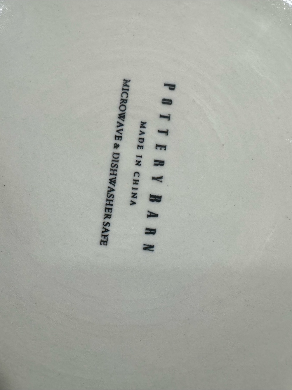 Pottery Barn White Glazed Ceramic Stoneware Plate set of 12
